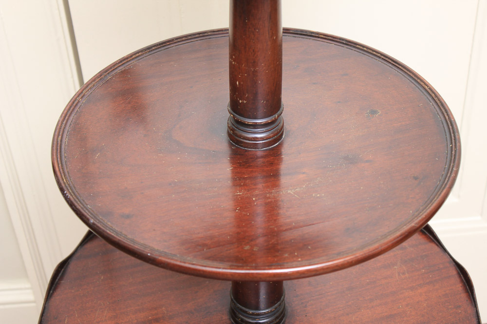 Vintage Chippendale Style Mahogany Three-Tier Dumbwaiter