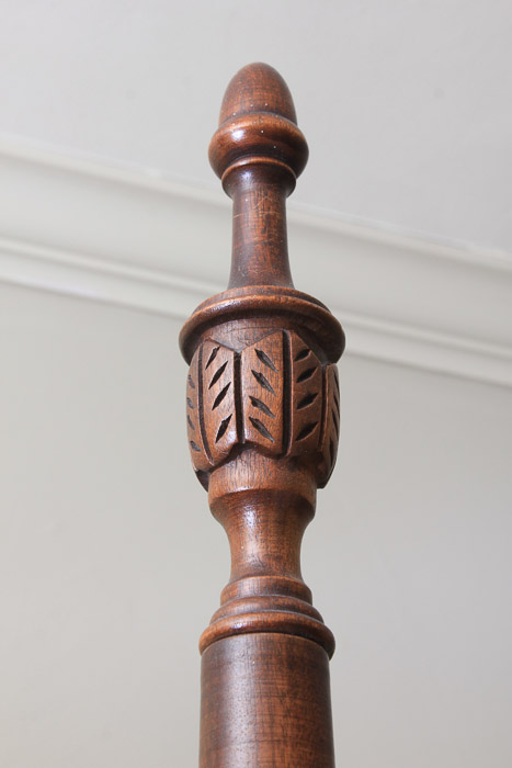 Vintage Mahogany Queen-Sized Four-Poster Bed Frame