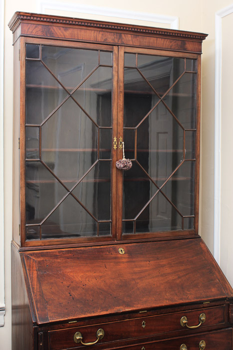 Antique George III Mahogany Secretary Bookcase