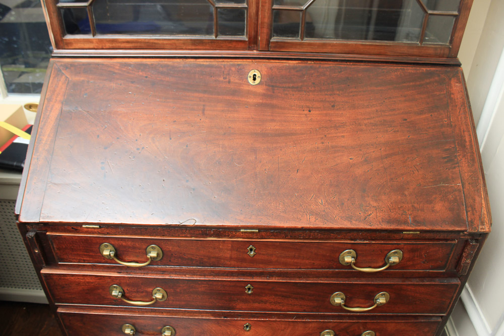 Antique George III Mahogany Secretary Bookcase