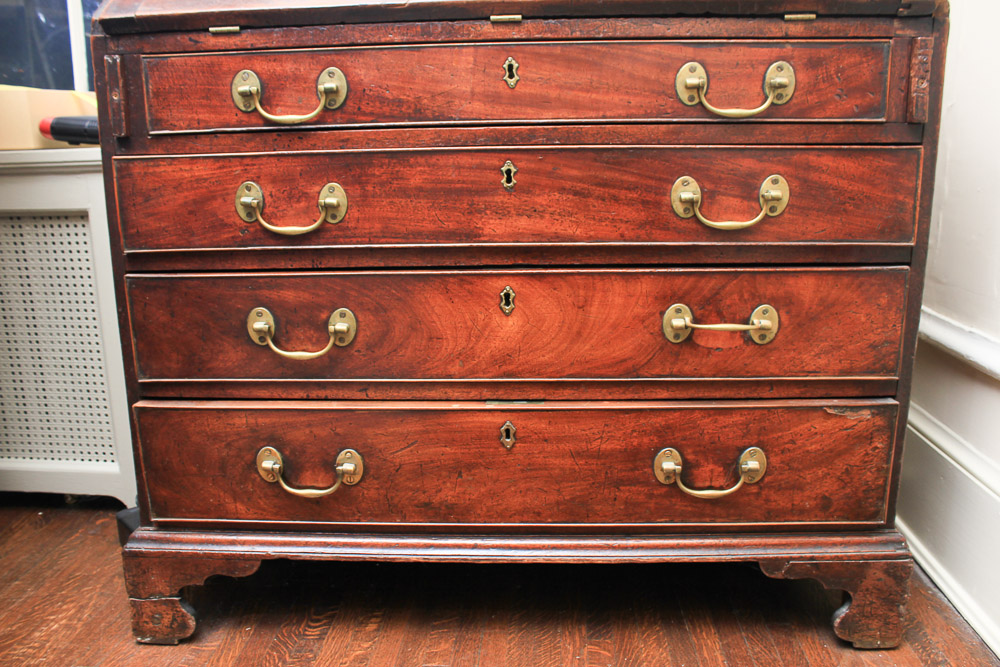 Antique George III Mahogany Secretary Bookcase