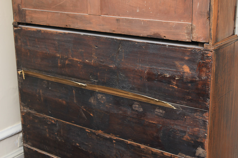 Antique George III Mahogany Secretary Bookcase