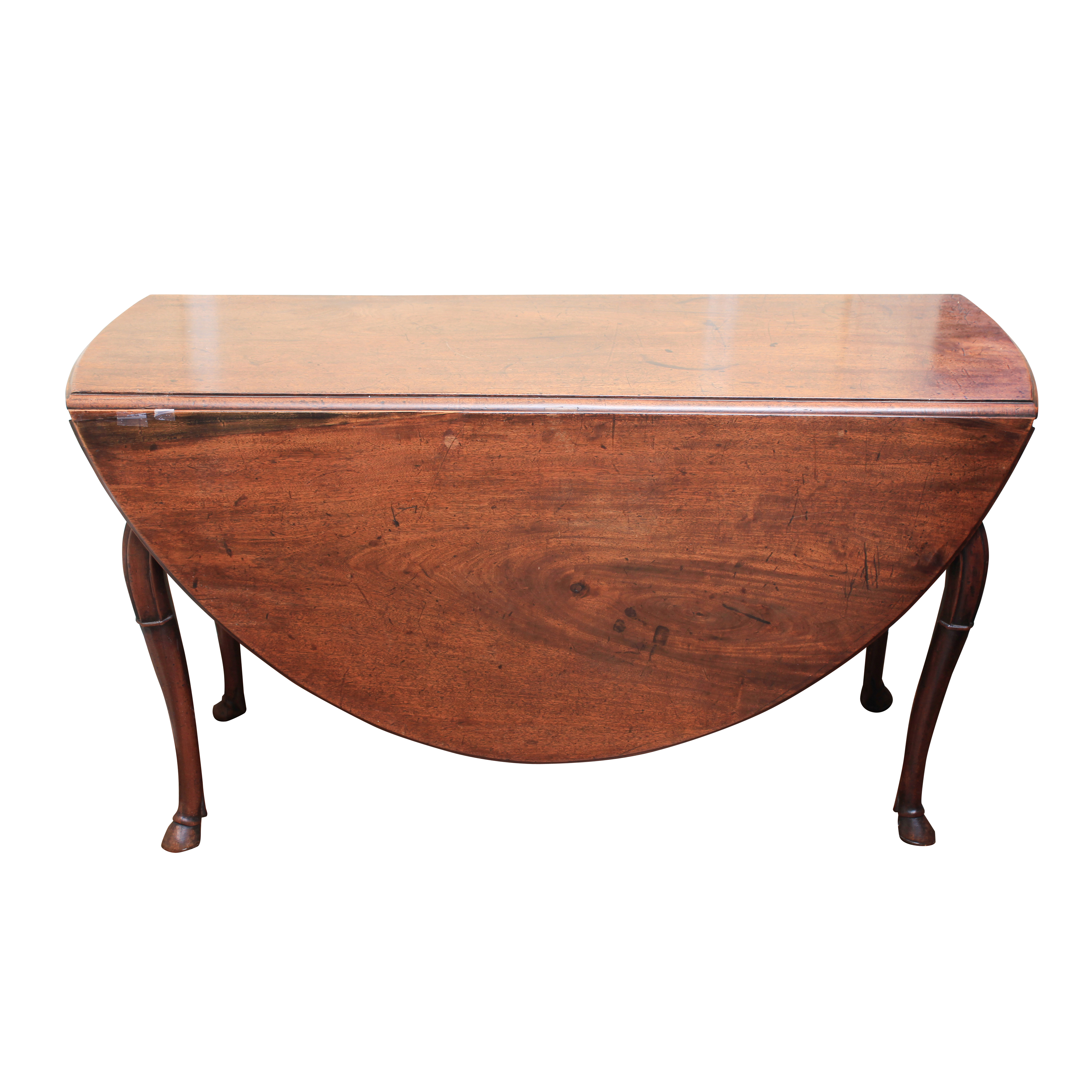 Antique English George III Mahogany Drop-Leaf Table