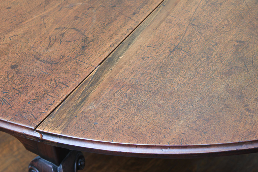 Antique English George III Mahogany Drop-Leaf Table