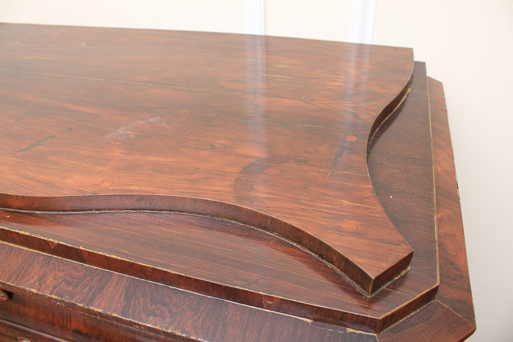 Antique Victorian Empire Style Fall Front Secretaire Abbatant