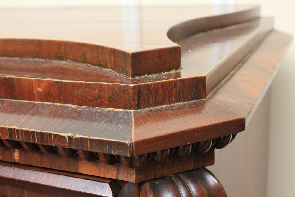 Antique Victorian Empire Style Fall Front Secretaire Abbatant