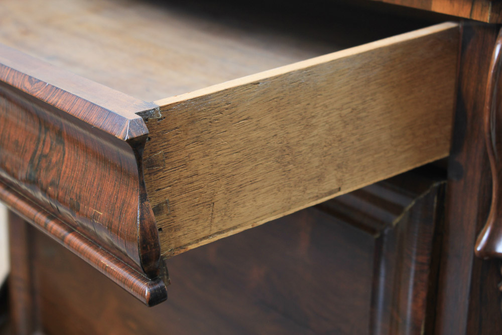 Antique Victorian Empire Style Fall Front Secretaire Abbatant