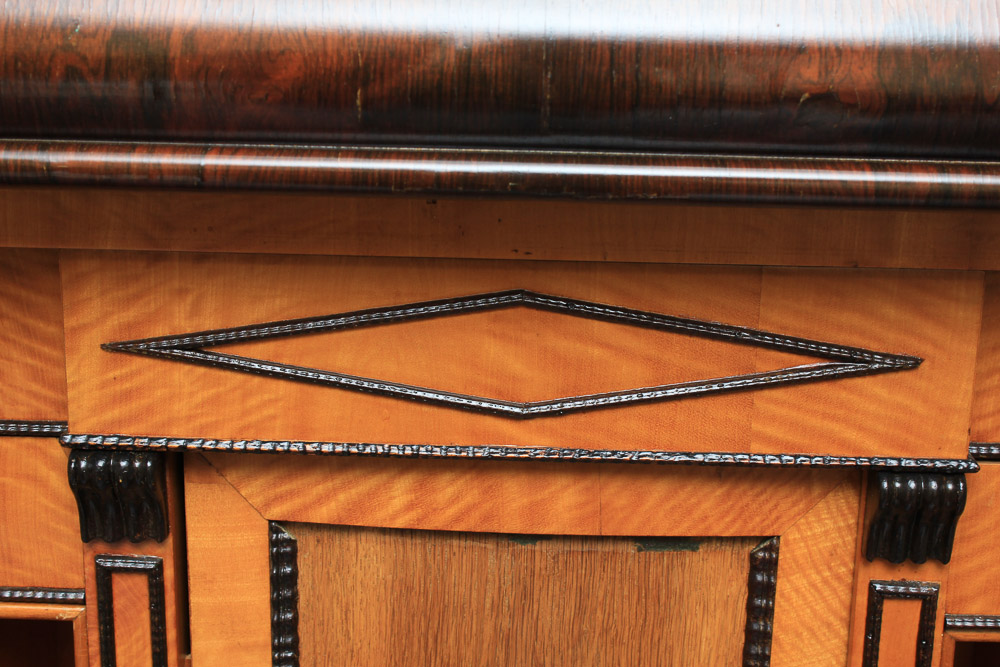 Antique Victorian Empire Style Fall Front Secretaire Abbatant