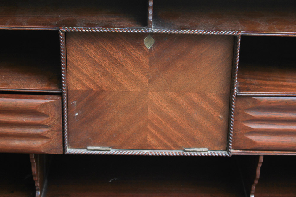 Vintage Queen Anne Style Mahogany Fall Front Secretary Desk on Stand