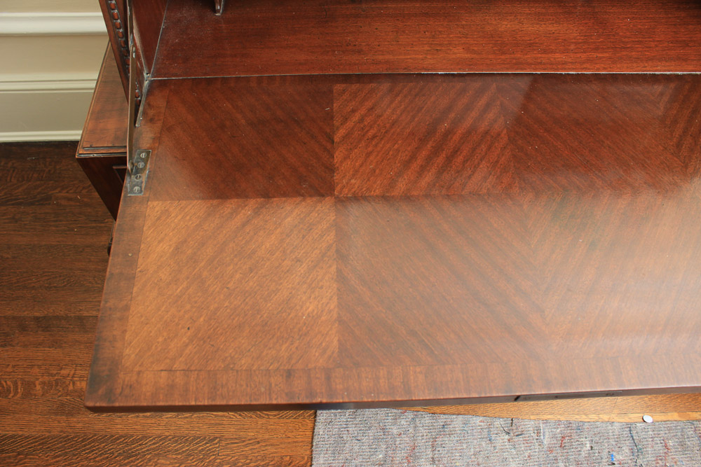 Vintage Queen Anne Style Mahogany Fall Front Secretary Desk on Stand