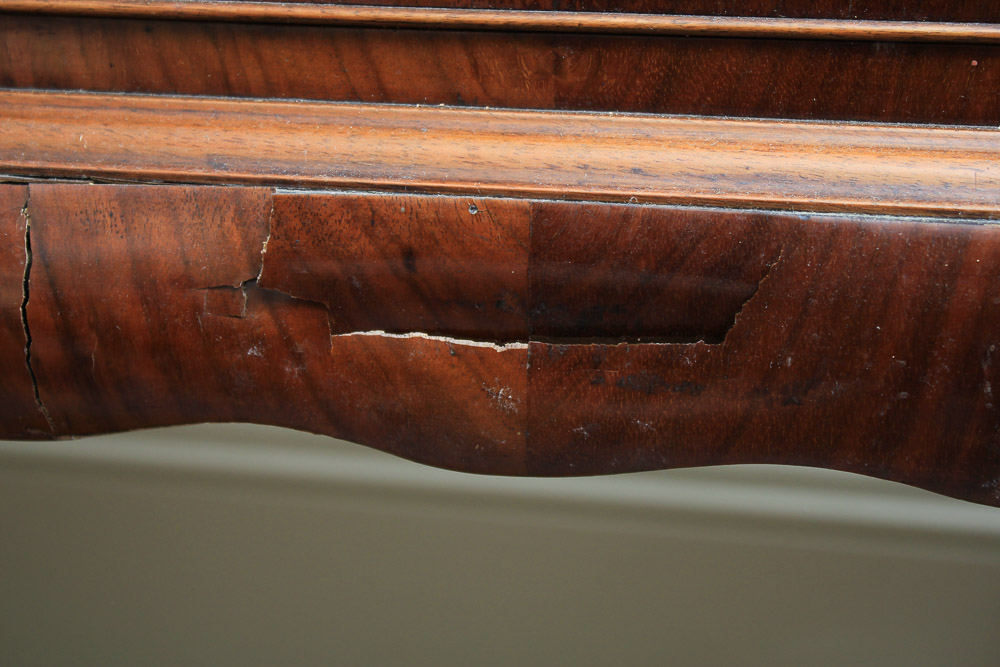 Vintage Queen Anne Style Mahogany Fall Front Secretary Desk on Stand