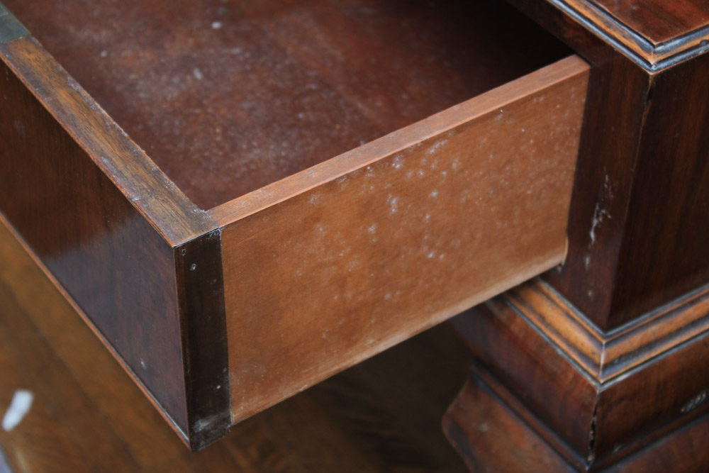 Vintage Queen Anne Style Mahogany Fall Front Secretary Desk on Stand