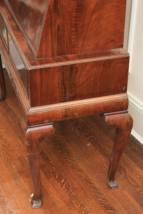 Vintage Queen Anne Style Mahogany Fall Front Secretary Desk on Stand