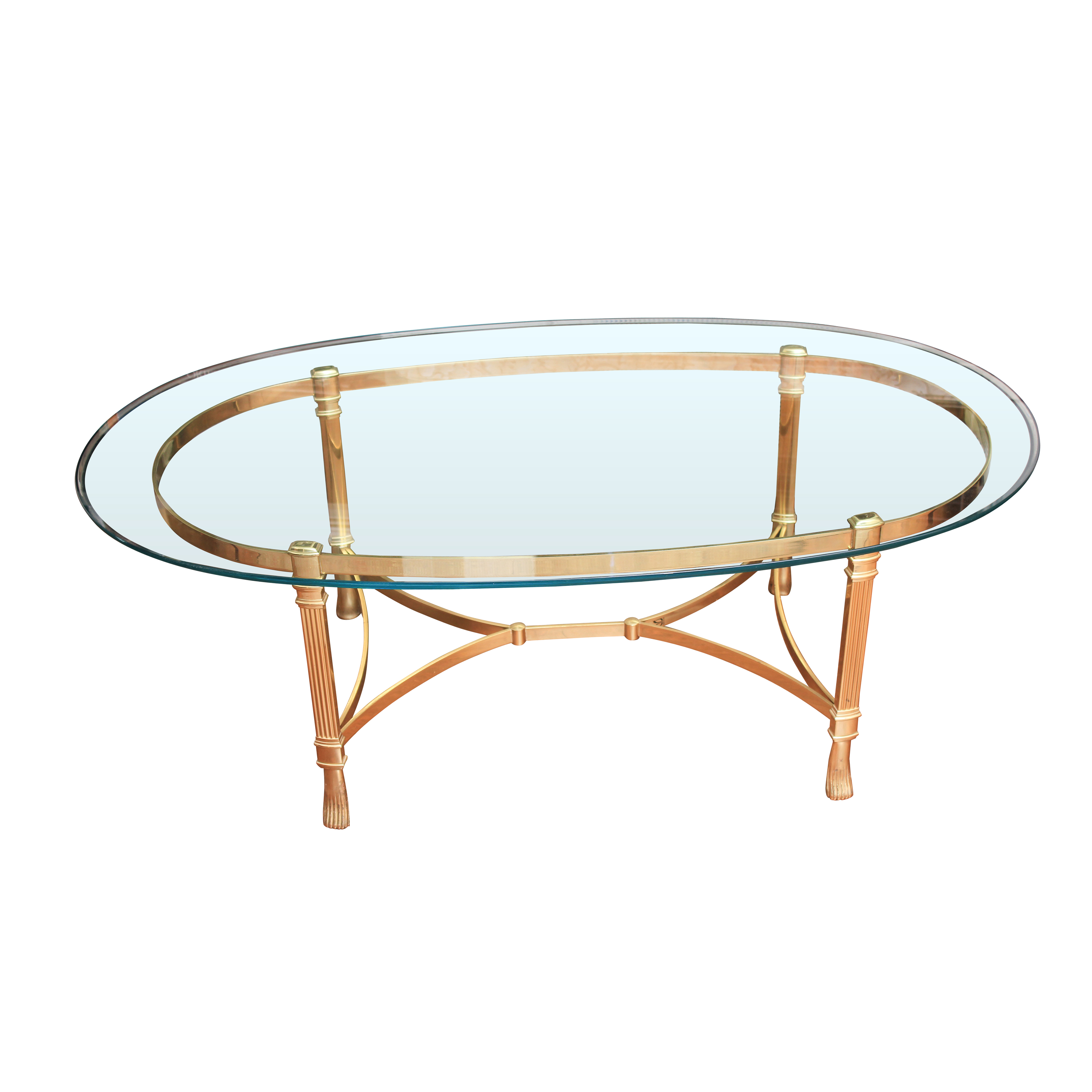 Glass Top Ornate Coffee Table