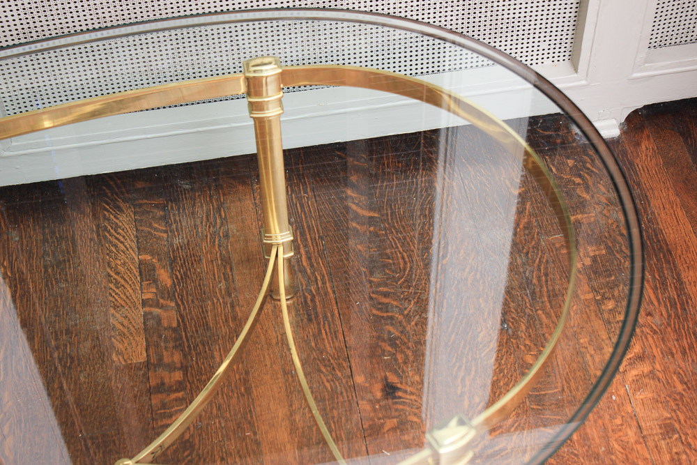 Glass Top Ornate Coffee Table