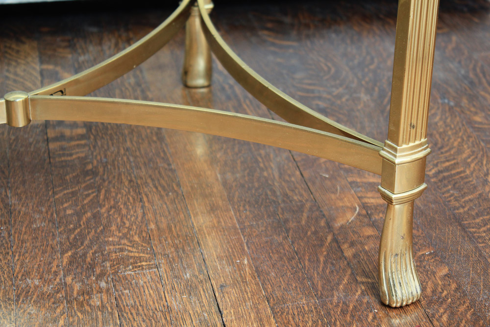 Glass Top Ornate Coffee Table