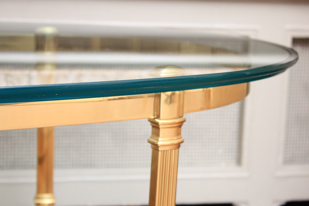 Glass Top Ornate Coffee Table