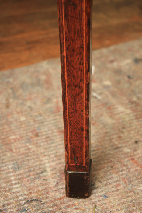 Antique George III Mahogany Demilune Game Table