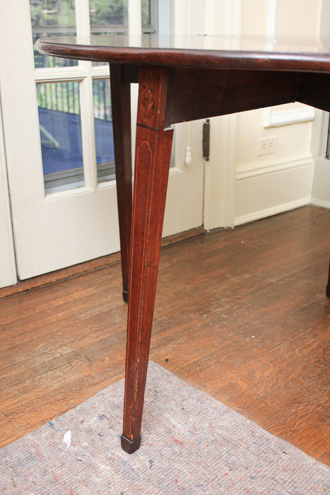 Antique George III Mahogany Demilune Game Table