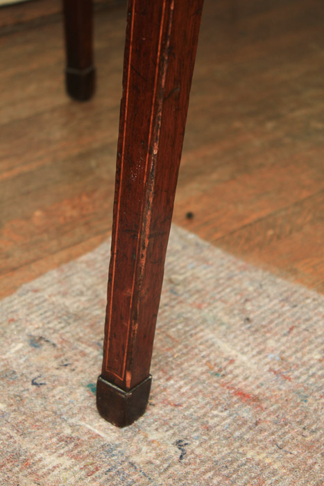 Antique George III Mahogany Demilune Game Table