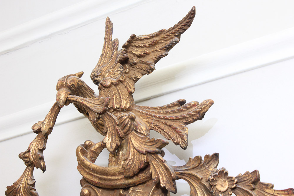 Vintage Ornate Gilt Gesso Wall Mirror