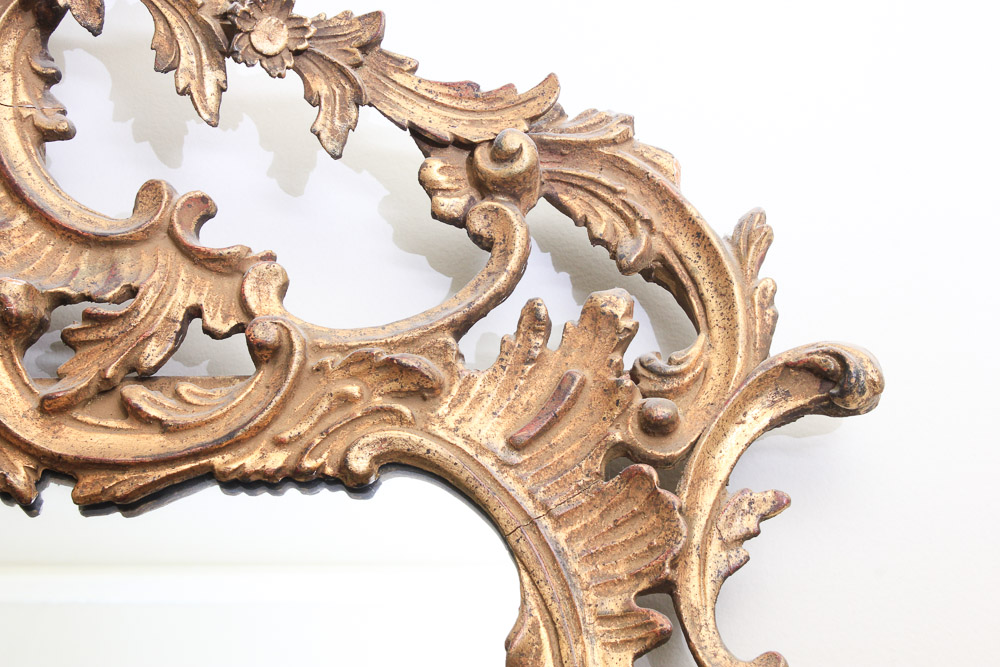 Vintage Ornate Gilt Gesso Wall Mirror