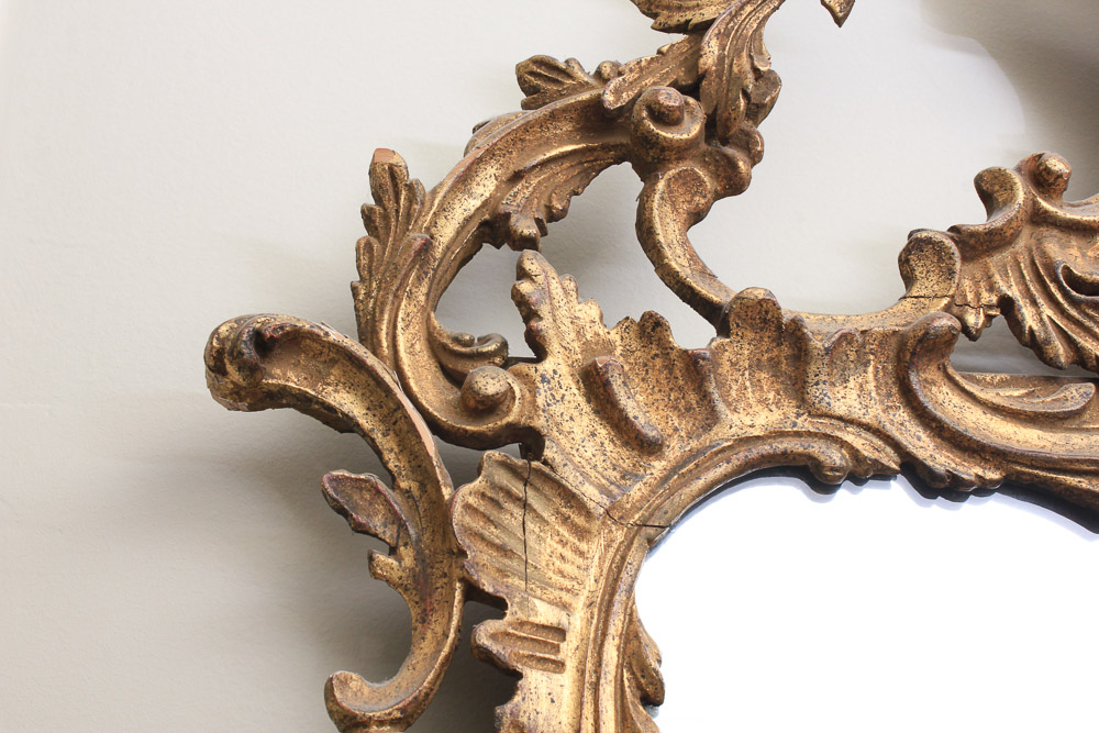 Vintage Ornate Gilt Gesso Wall Mirror