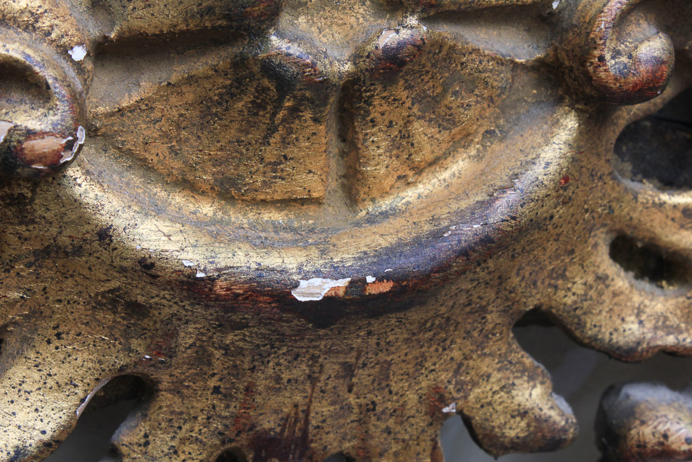 Vintage Ornate Gilt Gesso Wall Mirror