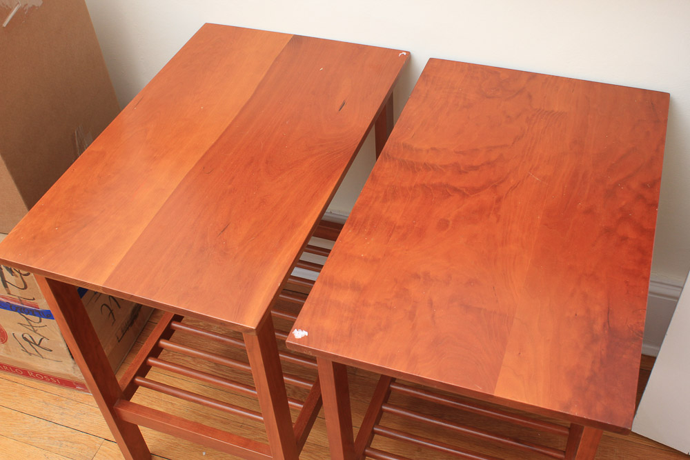 Mission Style Cherry Side Tables