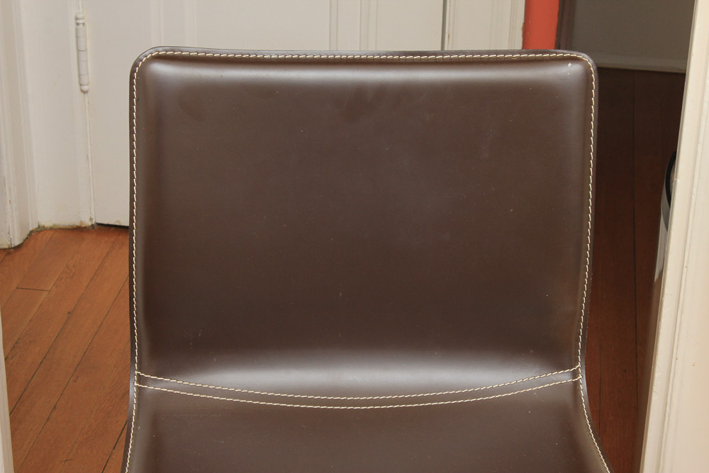 Modern Faux Leather Bar Stools