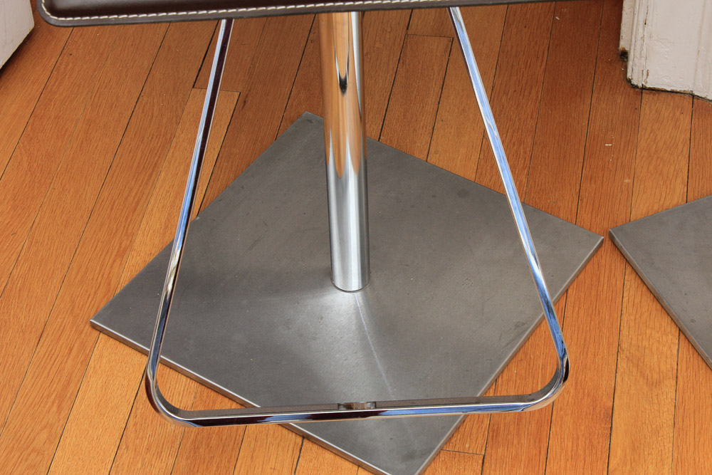 Modern Faux Leather Bar Stools