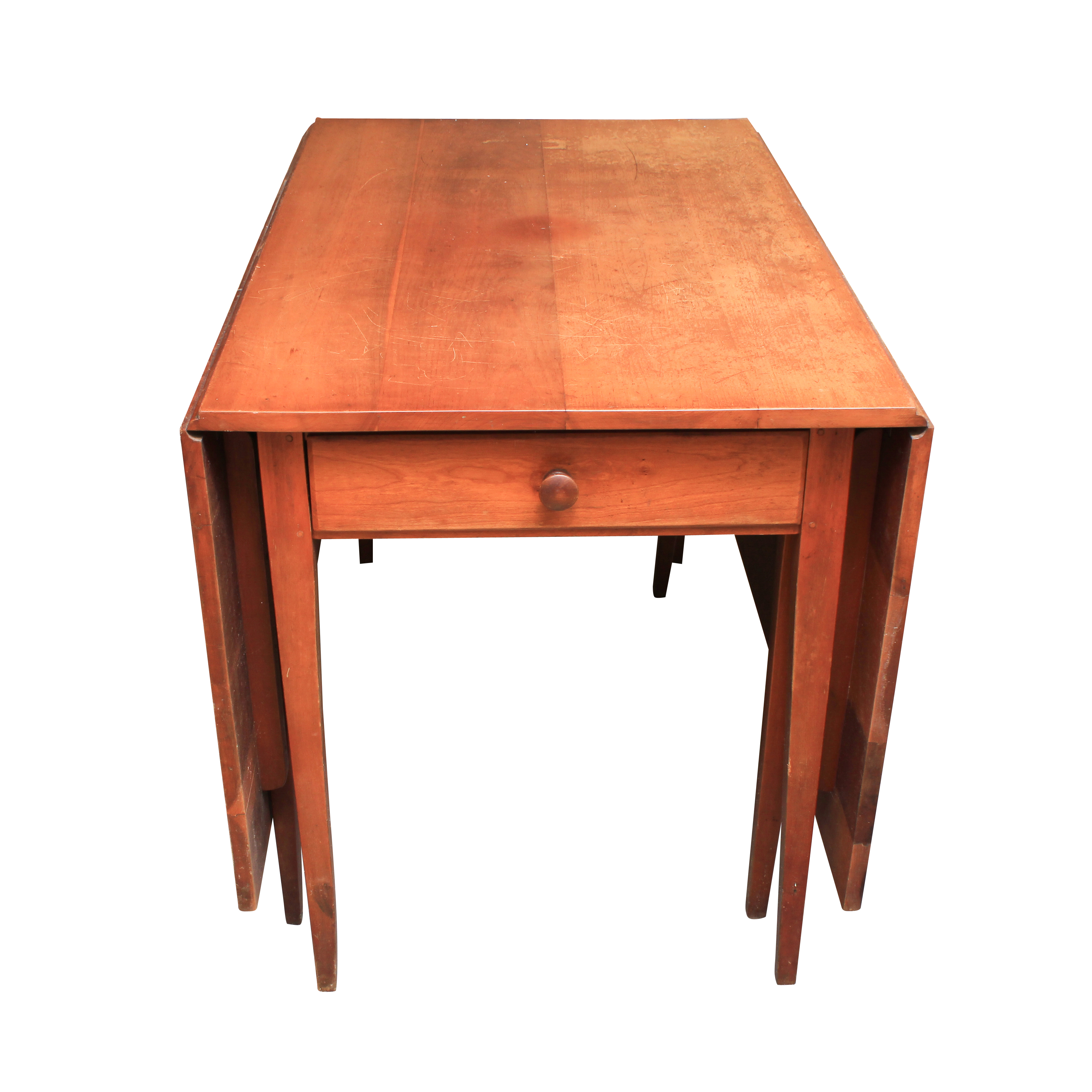 Antique Hepplewhite Style Cherry Drop Leaf Dining Table