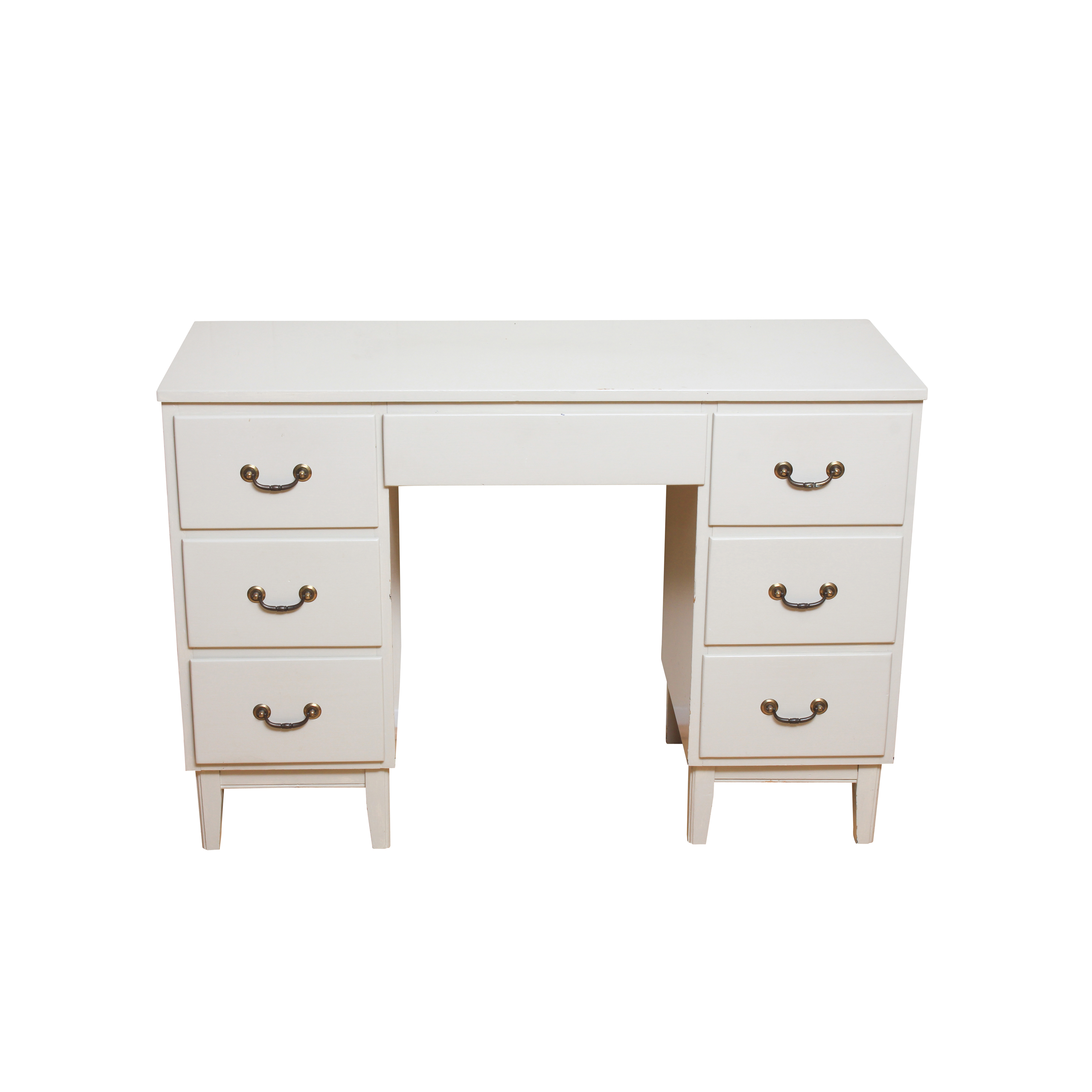 White Painted Kneehole Desk