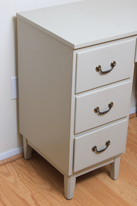 White Painted Kneehole Desk