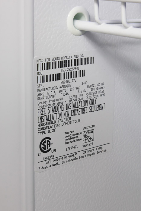 Kenmore Household Freezer