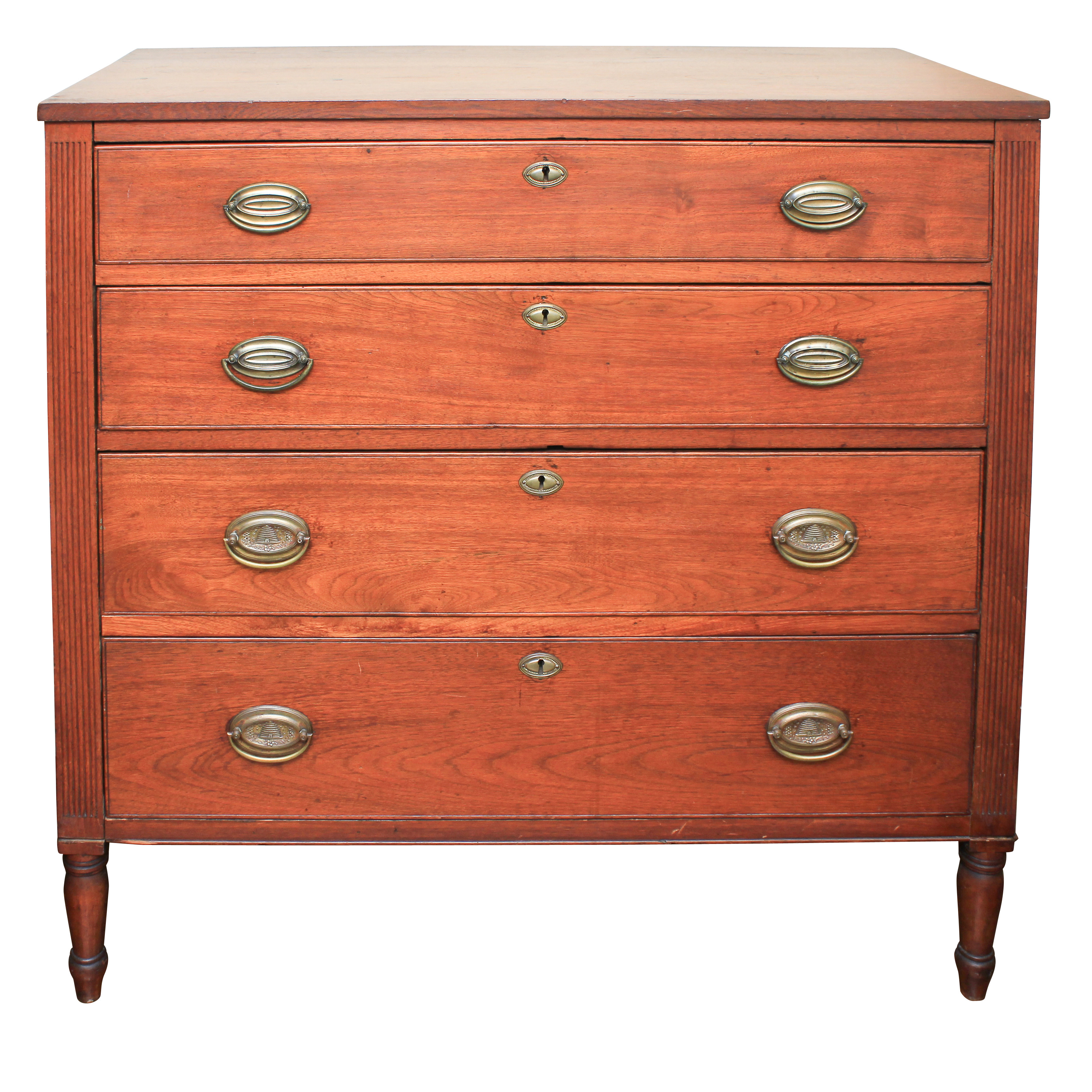 Antique Sheraton Style Walnut Chest of Drawers