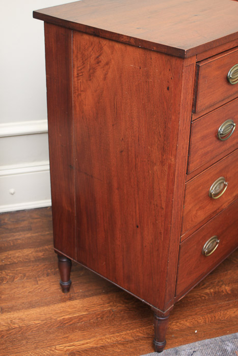 Antique Sheraton Style Walnut Chest of Drawers