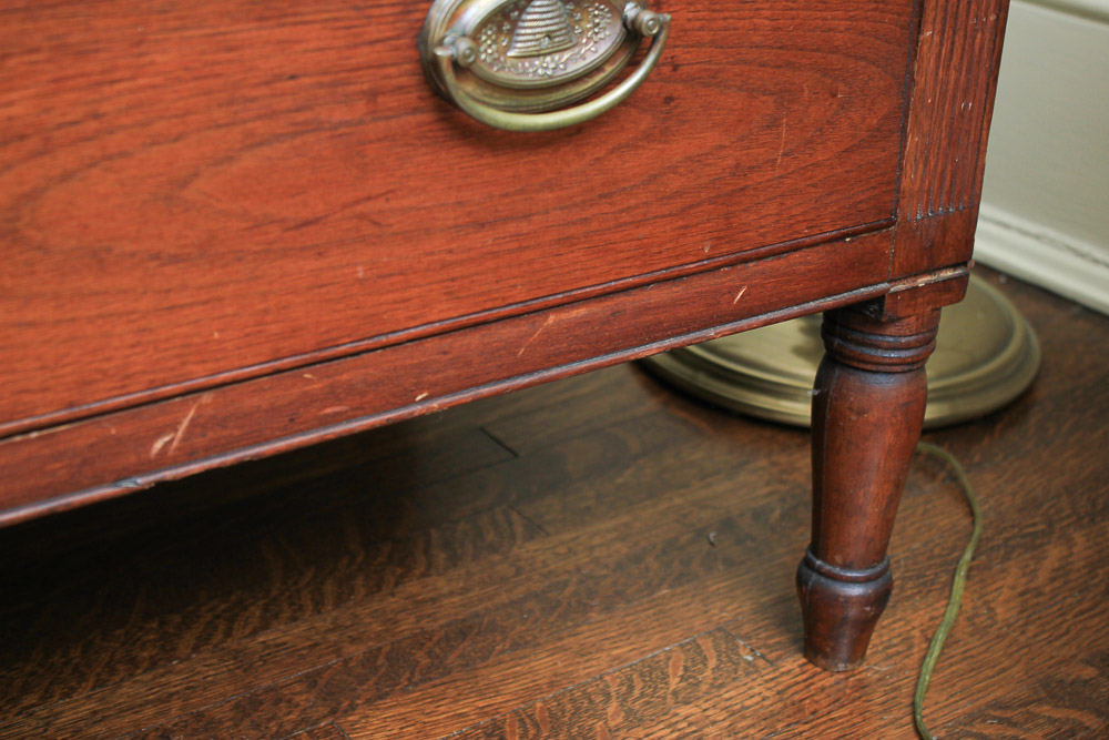 Antique Sheraton Style Walnut Chest of Drawers