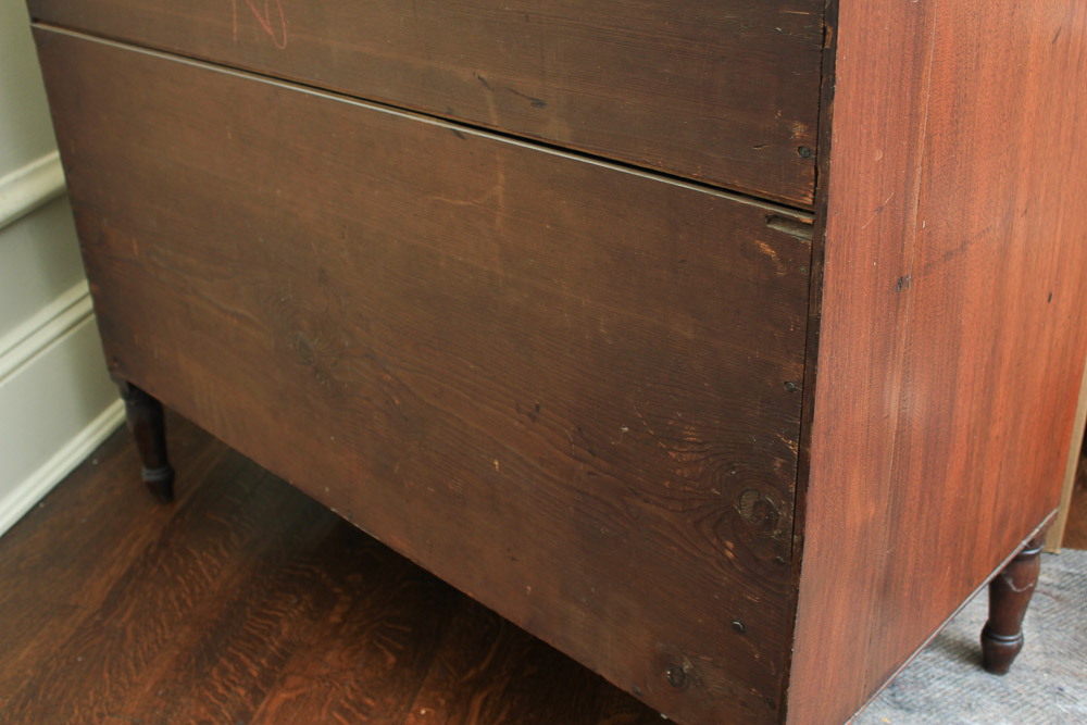 Antique Sheraton Style Walnut Chest of Drawers