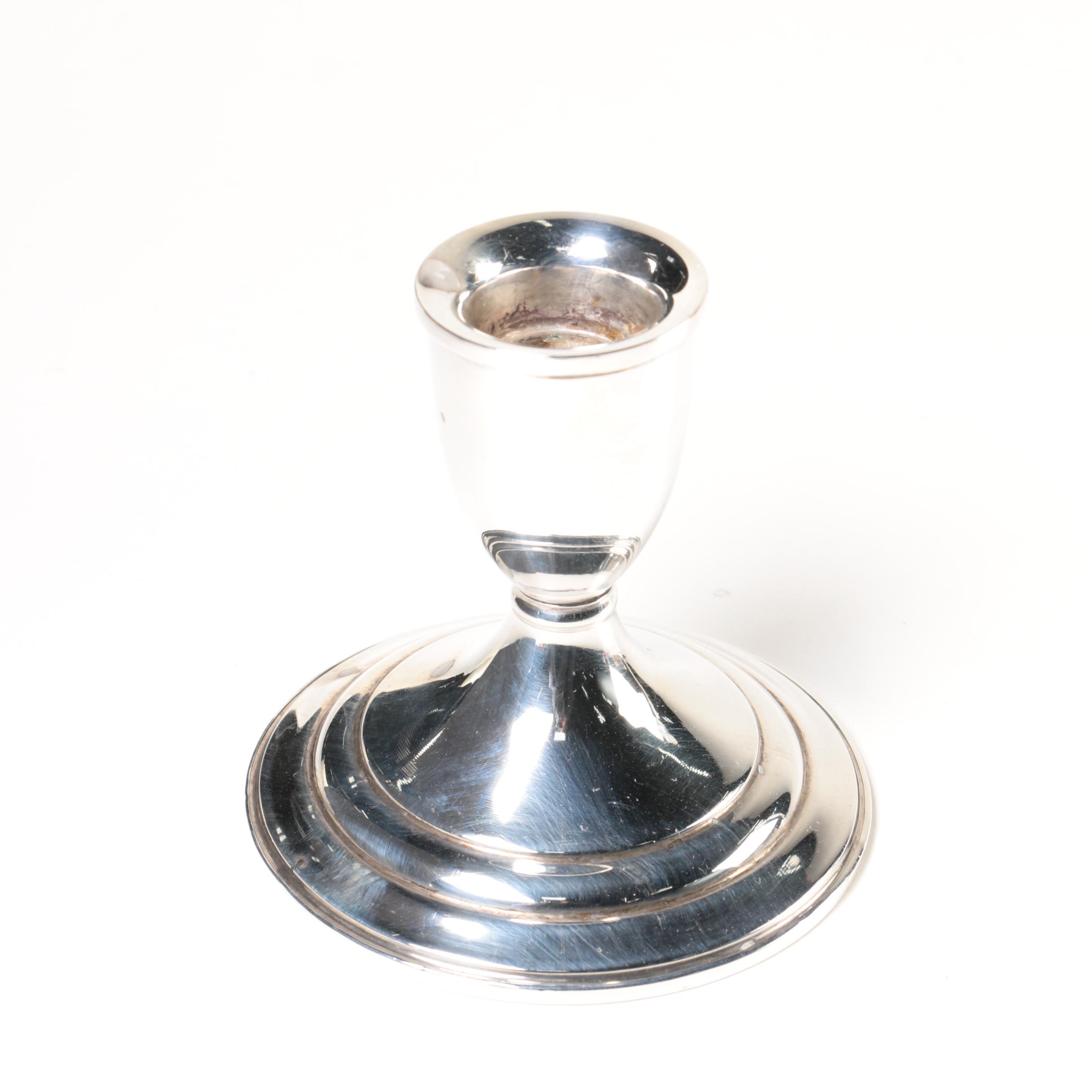 Fisher Silversmiths and Preisner Weighted Sterling Silver Candleholders