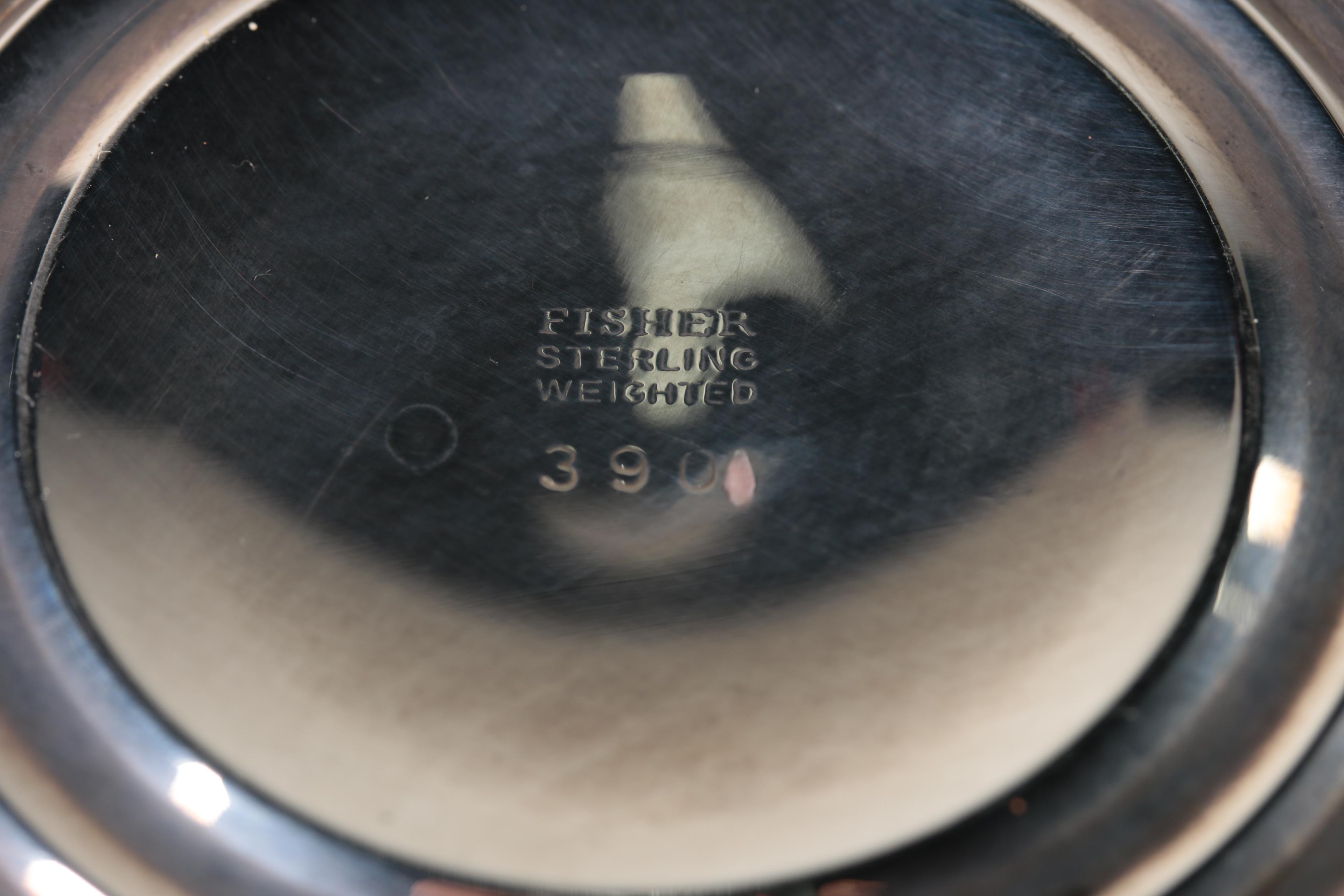 Fisher Silversmiths and Preisner Weighted Sterling Silver Candleholders