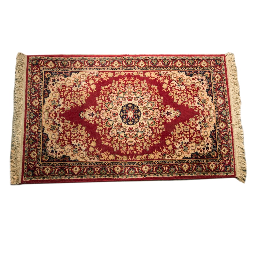 Semi-Antique Hand-Knotted Persian Mehriban Accent Rug