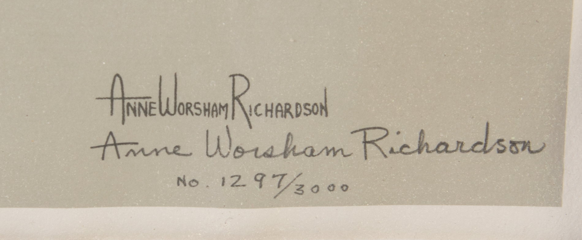 Ann Worsham Richardson Limited Edition Signed Offset Lithographs