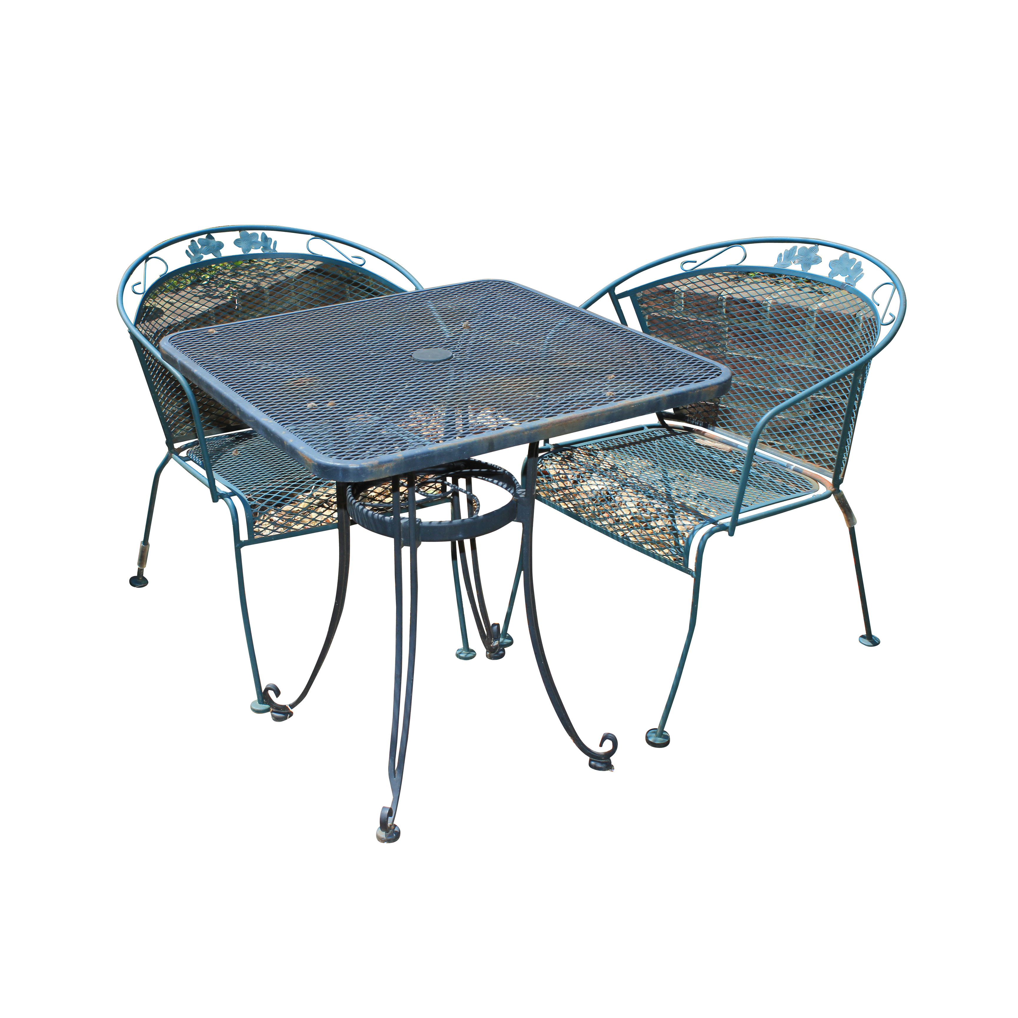 Wrought Metal Patio Table with Chairs