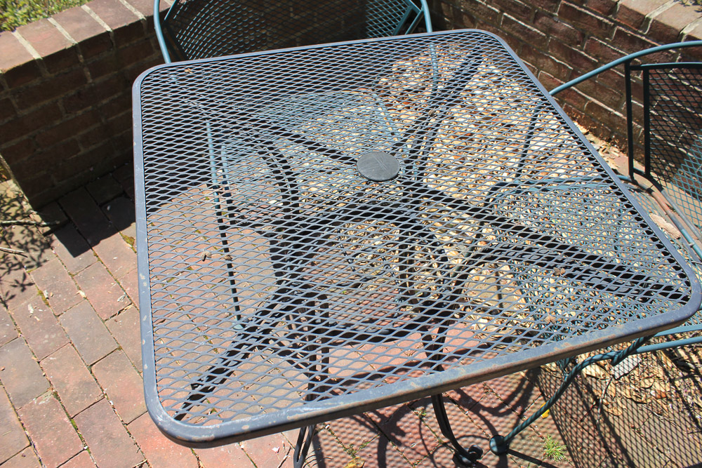 Wrought Metal Patio Table with Chairs