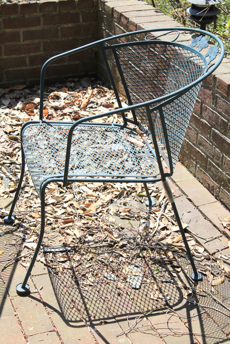 Wrought Metal Patio Table with Chairs