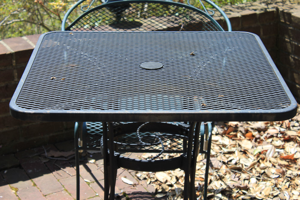 Wrought Metal Patio Table with Chairs