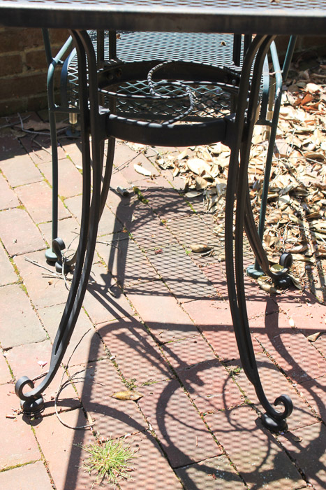Wrought Metal Patio Table with Chairs