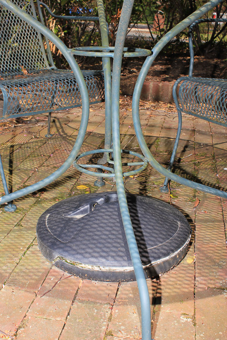 Metal Patio Table, Chairs, Chaise Lounge, and Bar Cart