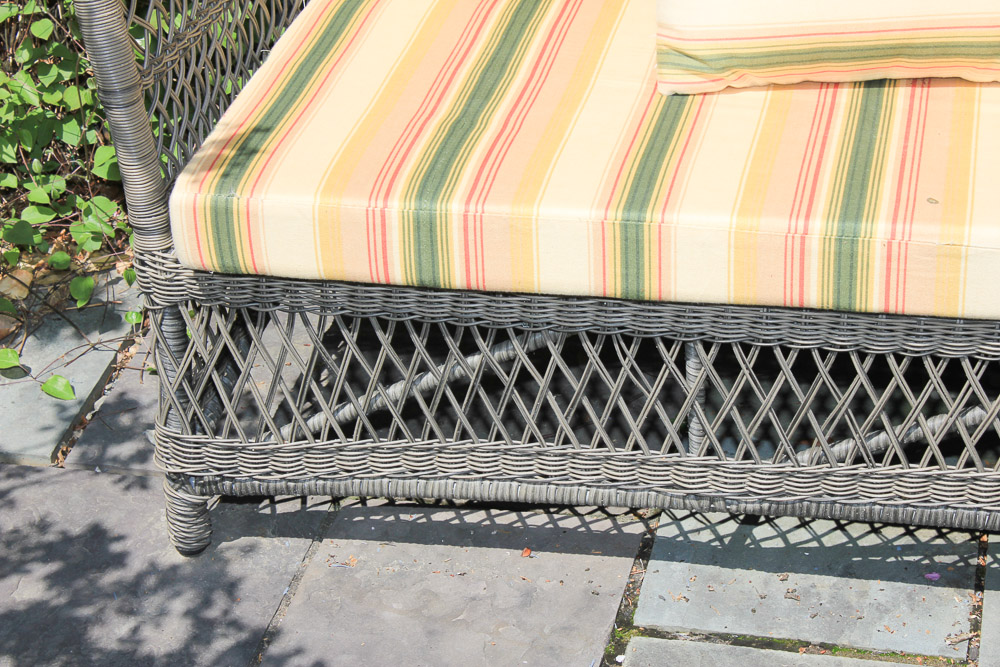 Vintage Brown Wicker Sofa